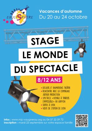 Stage Le monde du spectacle 8/12 ans